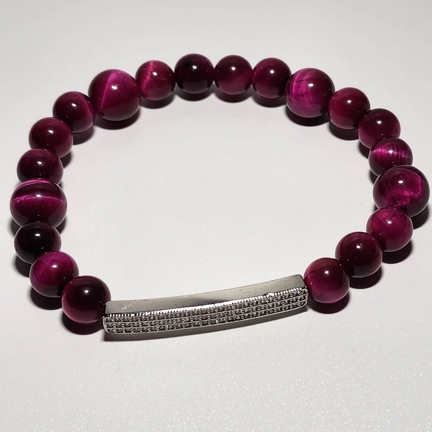 Pink Agate Charm Bracelet (2)