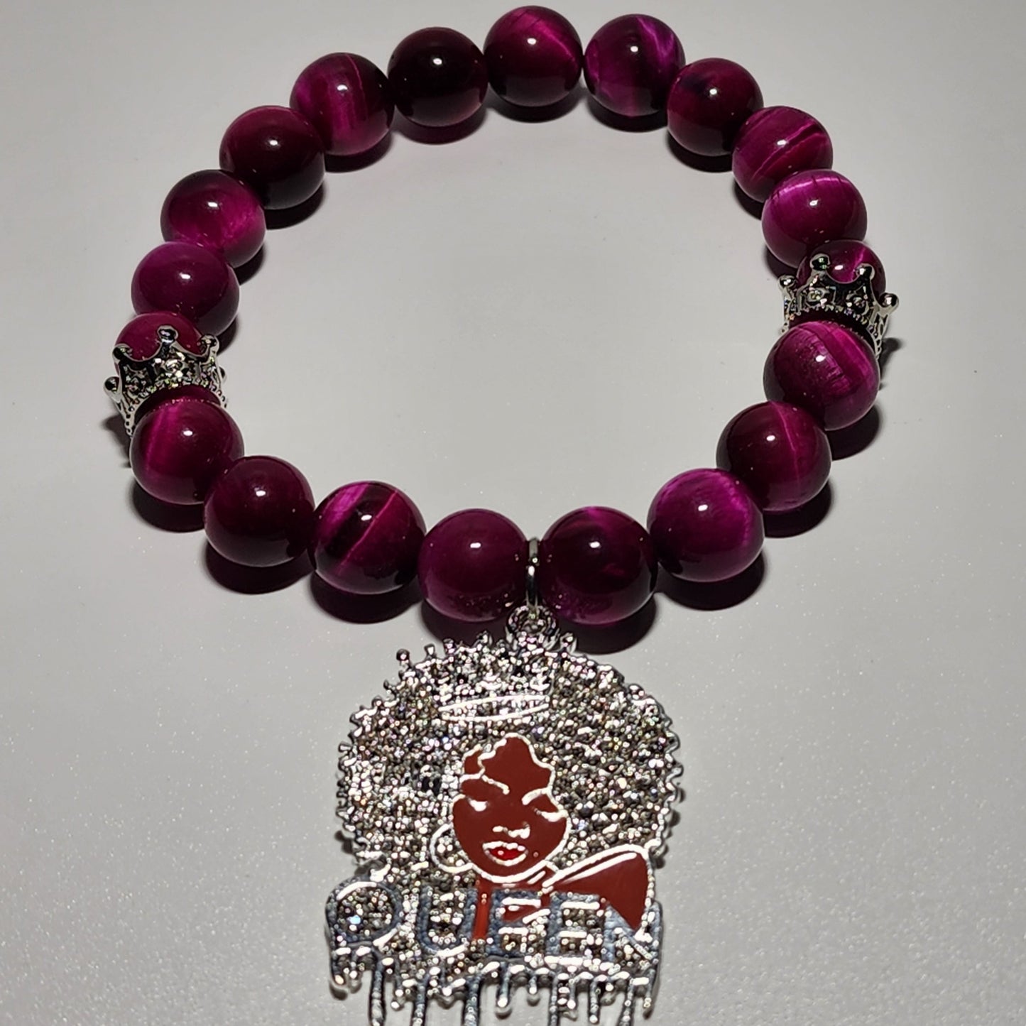 Pink Agate Charm Bracelet (2)