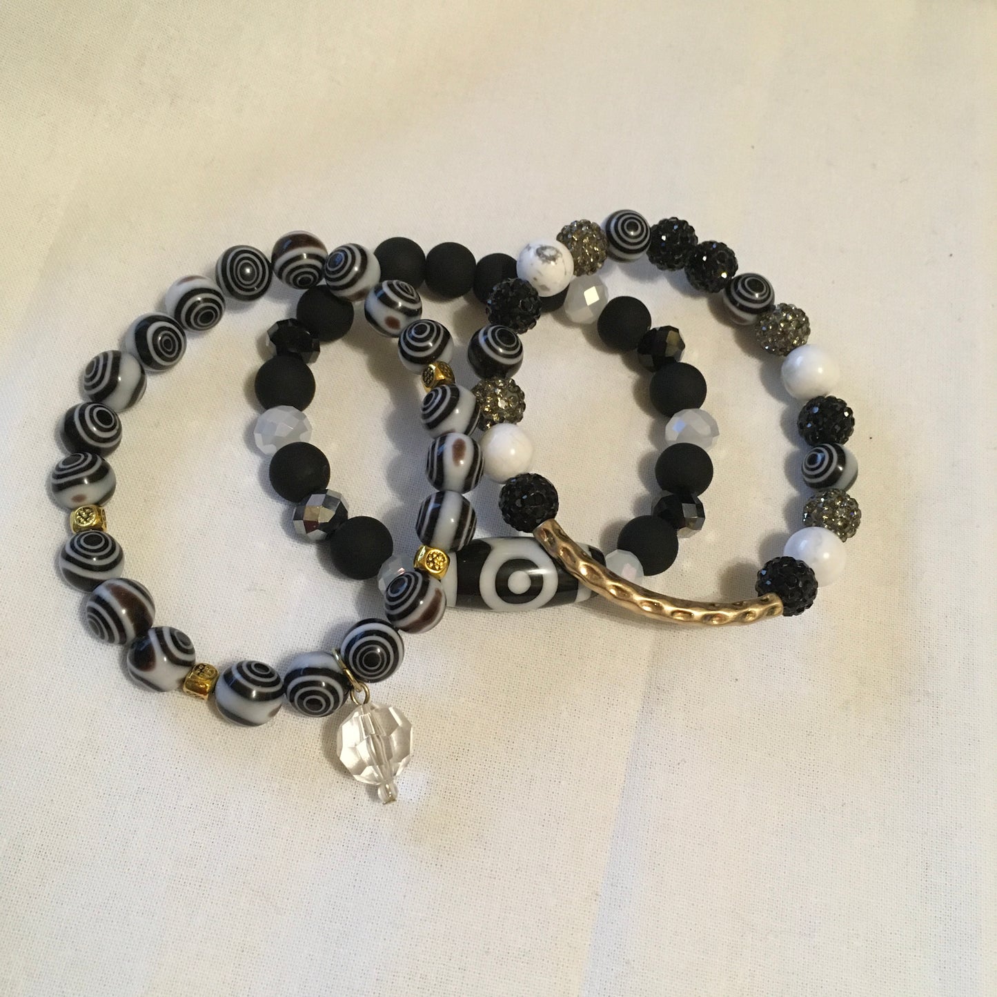 Zebra Print Stacked Bracelet