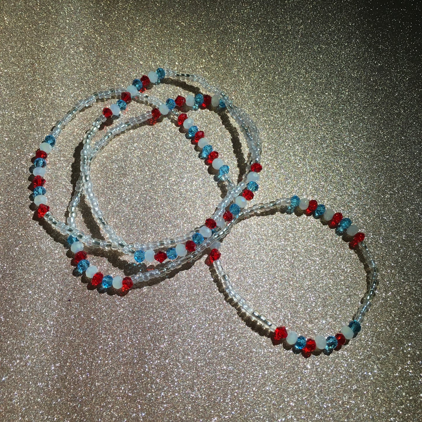 Red White & Blue Anklet