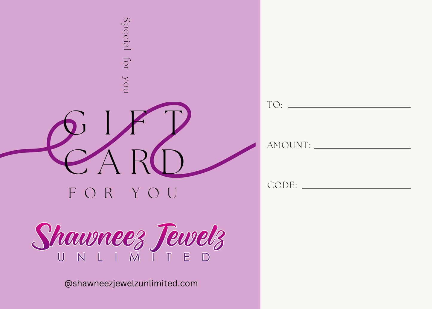 Shawneez Jewelz Unlimited Gift Cards
