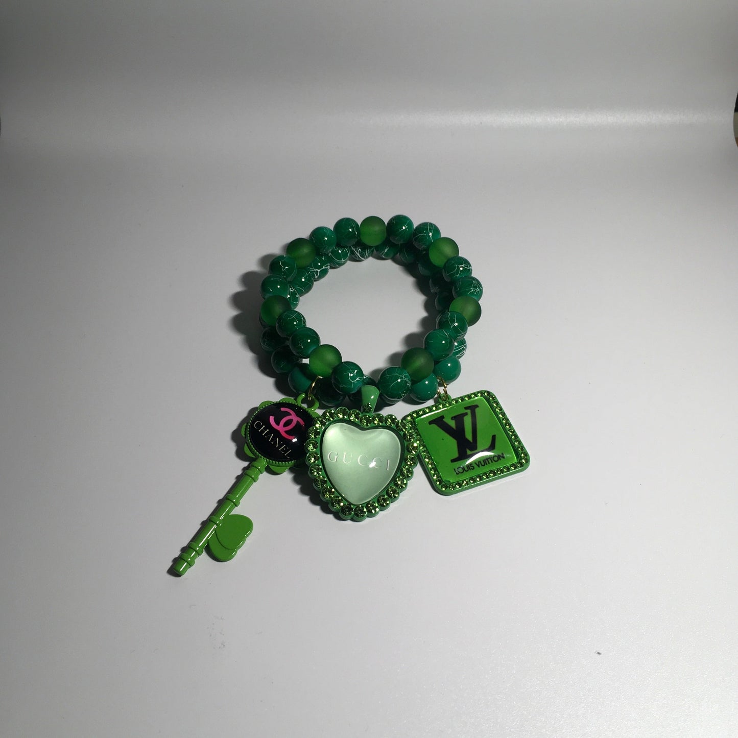 Green Designer Charm Bracelets (2)