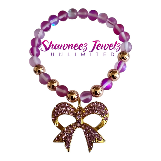 Frost Lavender Bow Bracelet
