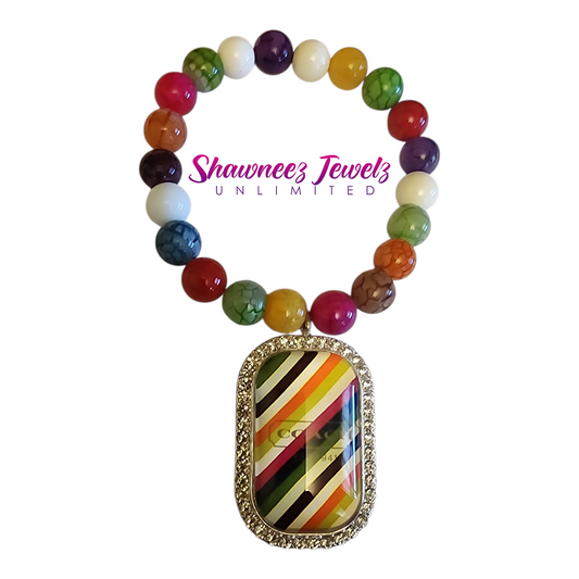 Rainbow Gemstone Designer-Inspired Bracelet