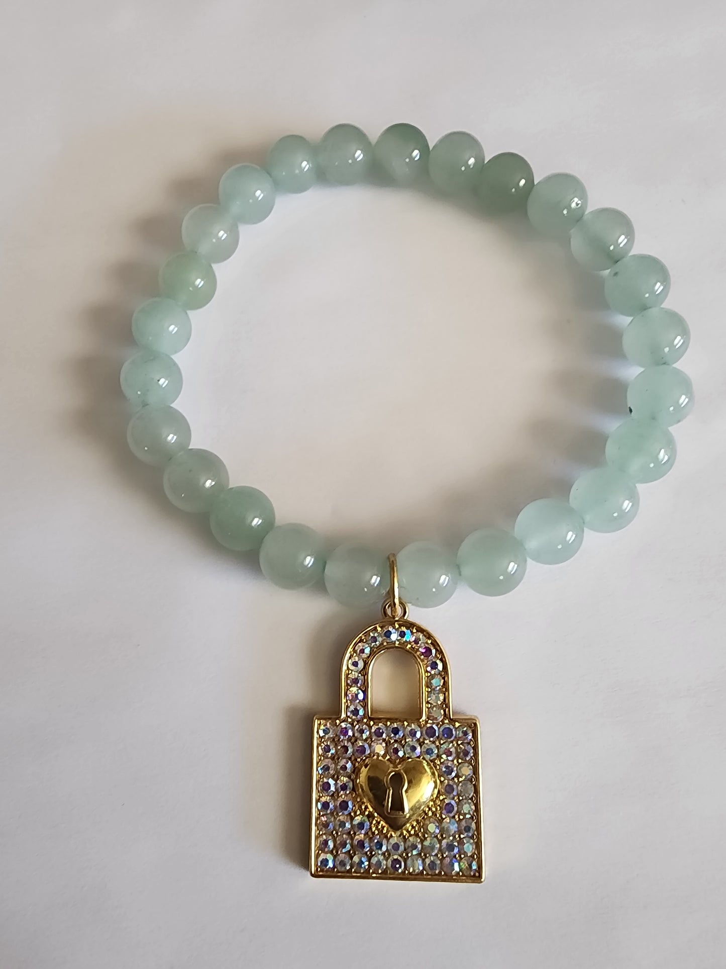 Aqua & Crystal Heart Designer-Inspired Set (LV Style)