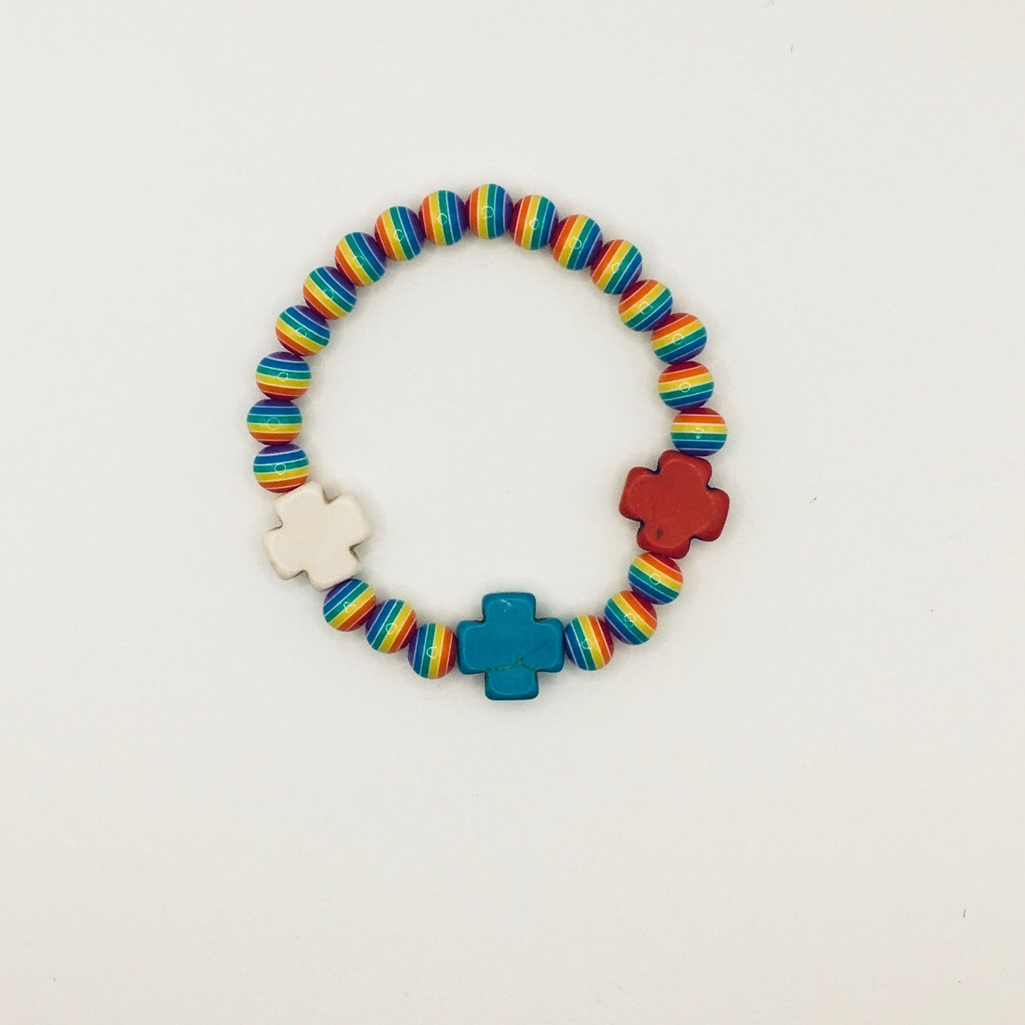 Rainbow/Cross Bracelet