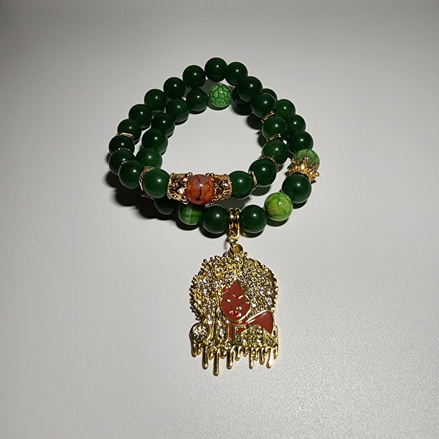 Green Jade Charm Bracelet (2)