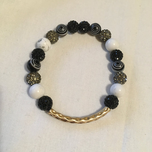 Zebra Print Stacked Bracelet