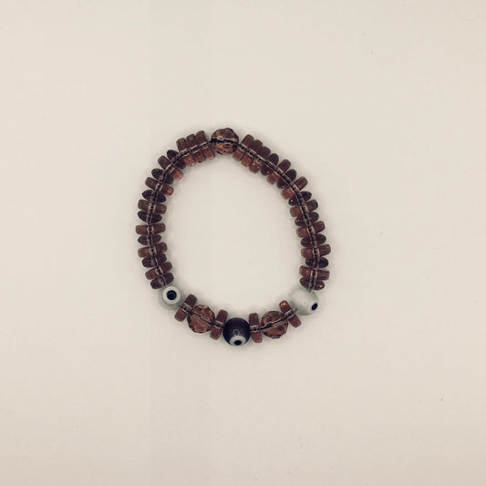 Purple Evil Eyes Bracelet