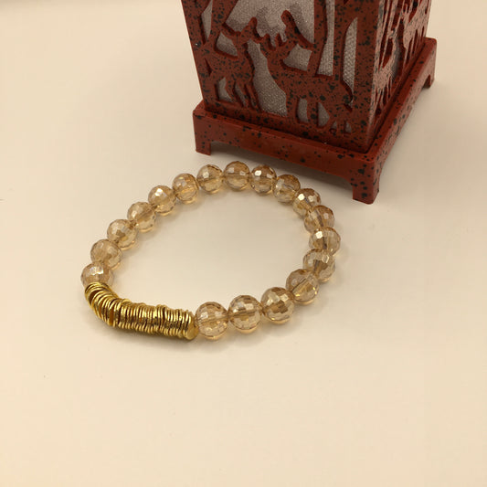 Shimmery Gold Glass Bracelet