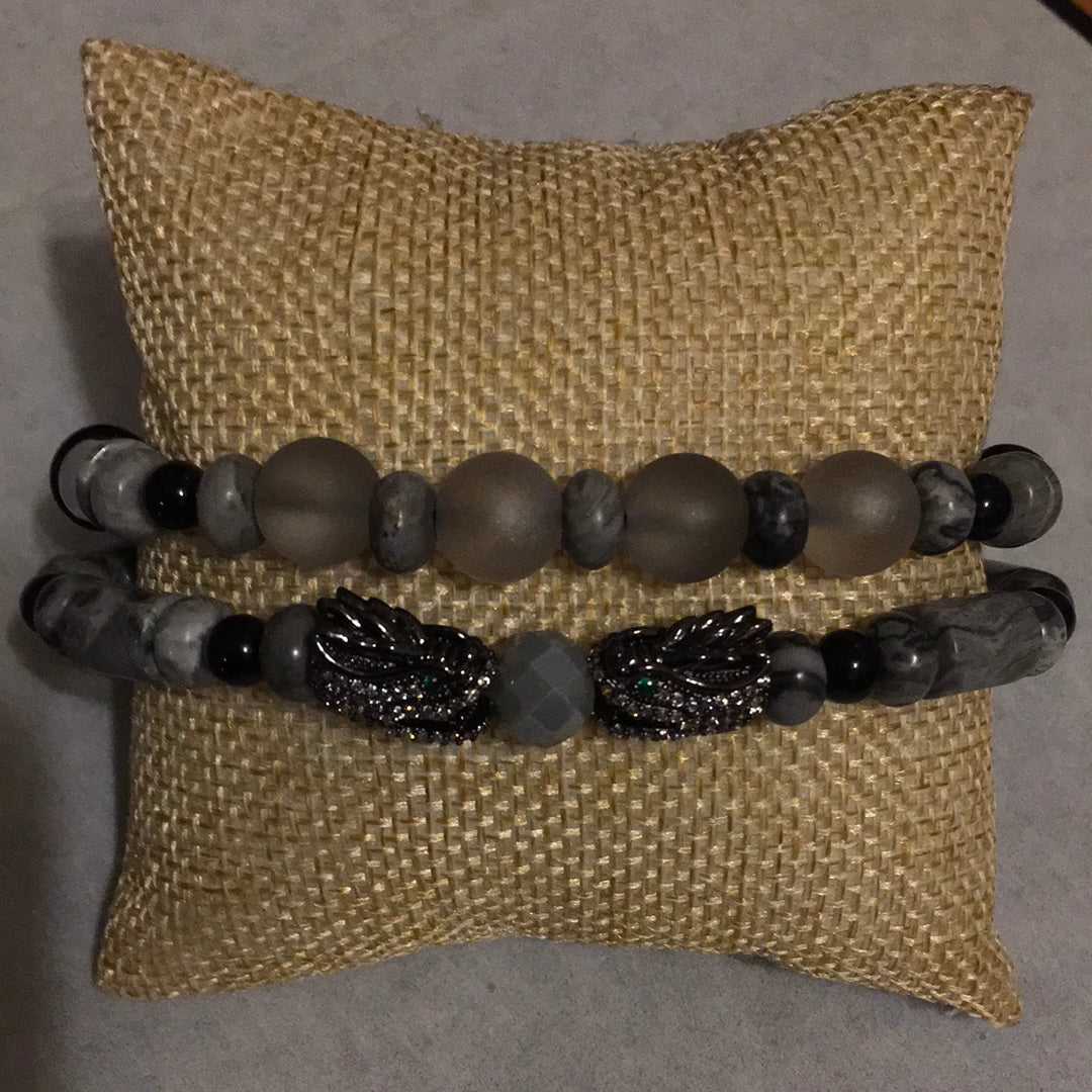 Granite Stoned Stacked Bracelets